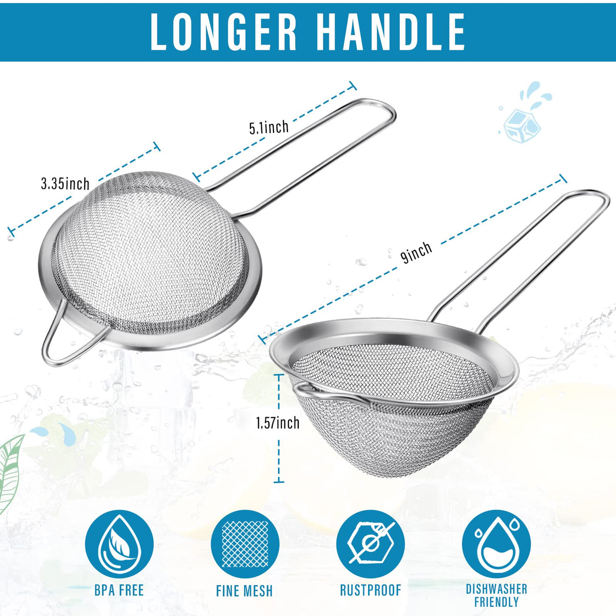 Epakh fine-mesh cone strainer filters tea leaves and pulp with durable design.