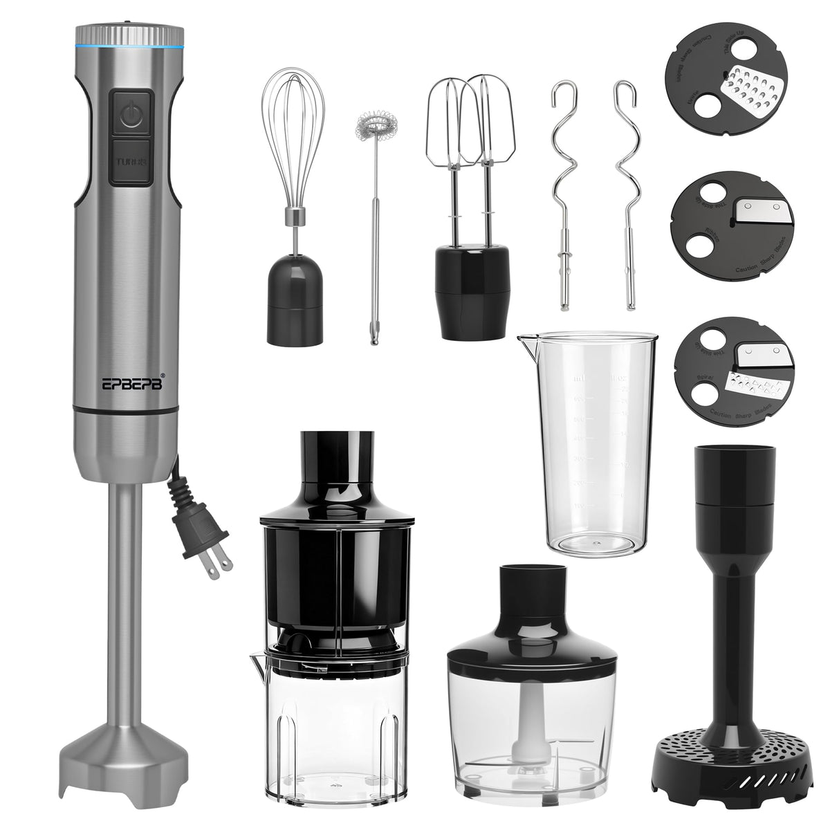 EPBEPB hand blender attachments for blending and chopping, ideal for quick sauces