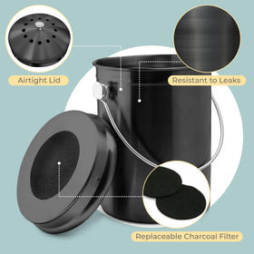 Epica compost bin carbon filter demonstrates odor control in action.