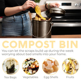 Epica kitchen use on a counter for easy scraps disposal