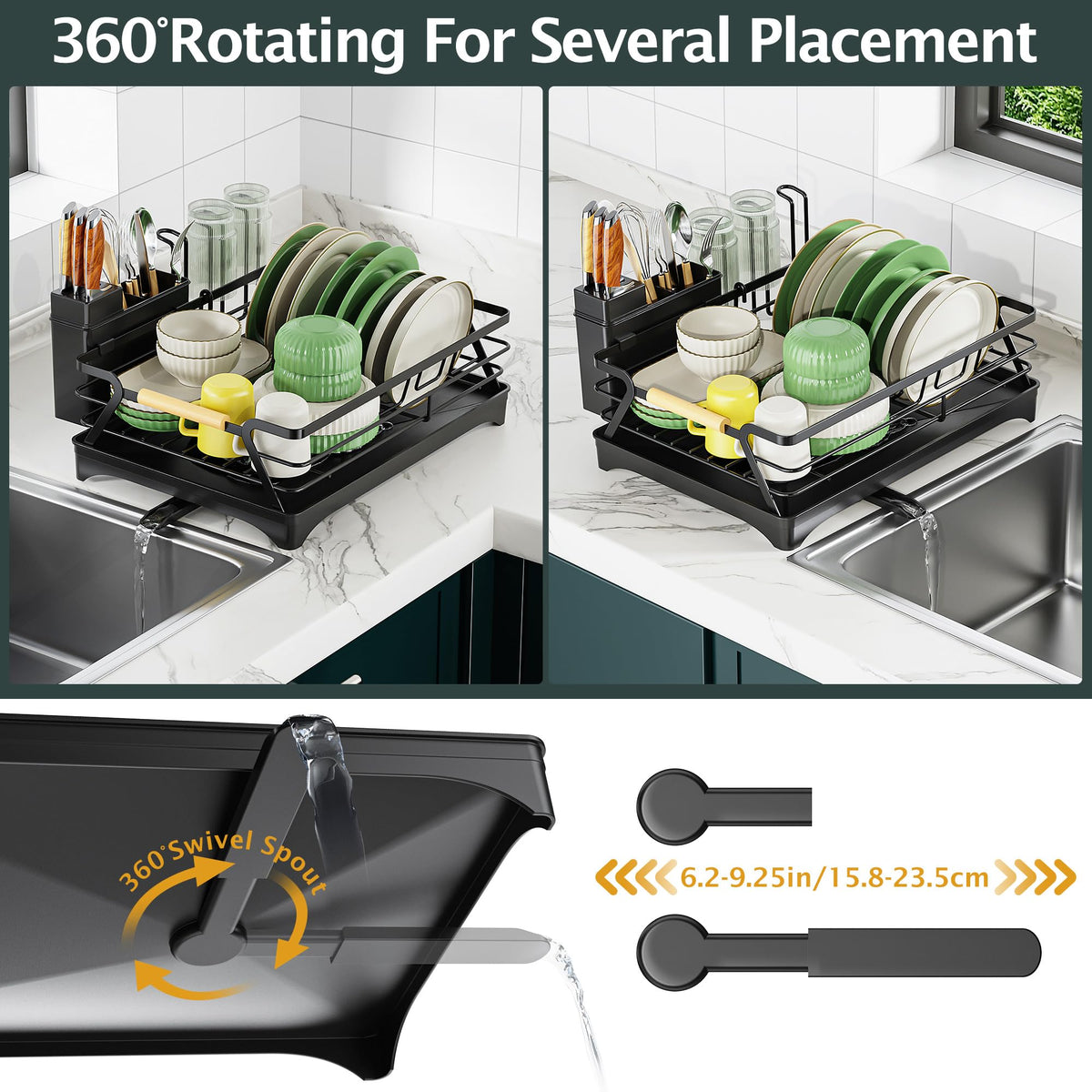 Epicano knife slots keep blades safely separated for safe drying