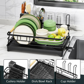 Epicano dish drying rack with rustproof coating resists rust and corrosion