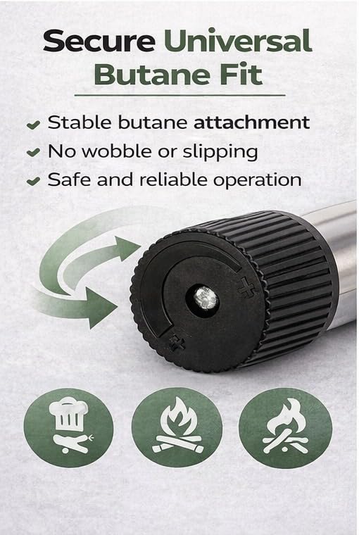  EpicCamp torch designed for camping and outdoor cooking use.