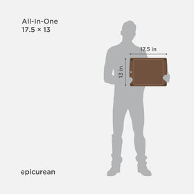 Epicurean All-In-One cutting board ready for dishwasher-safe cleaning.