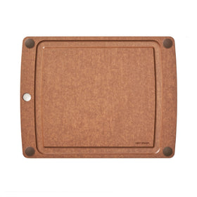 Epicurean All-In-One cutting board with juice groove catches liquids during prep