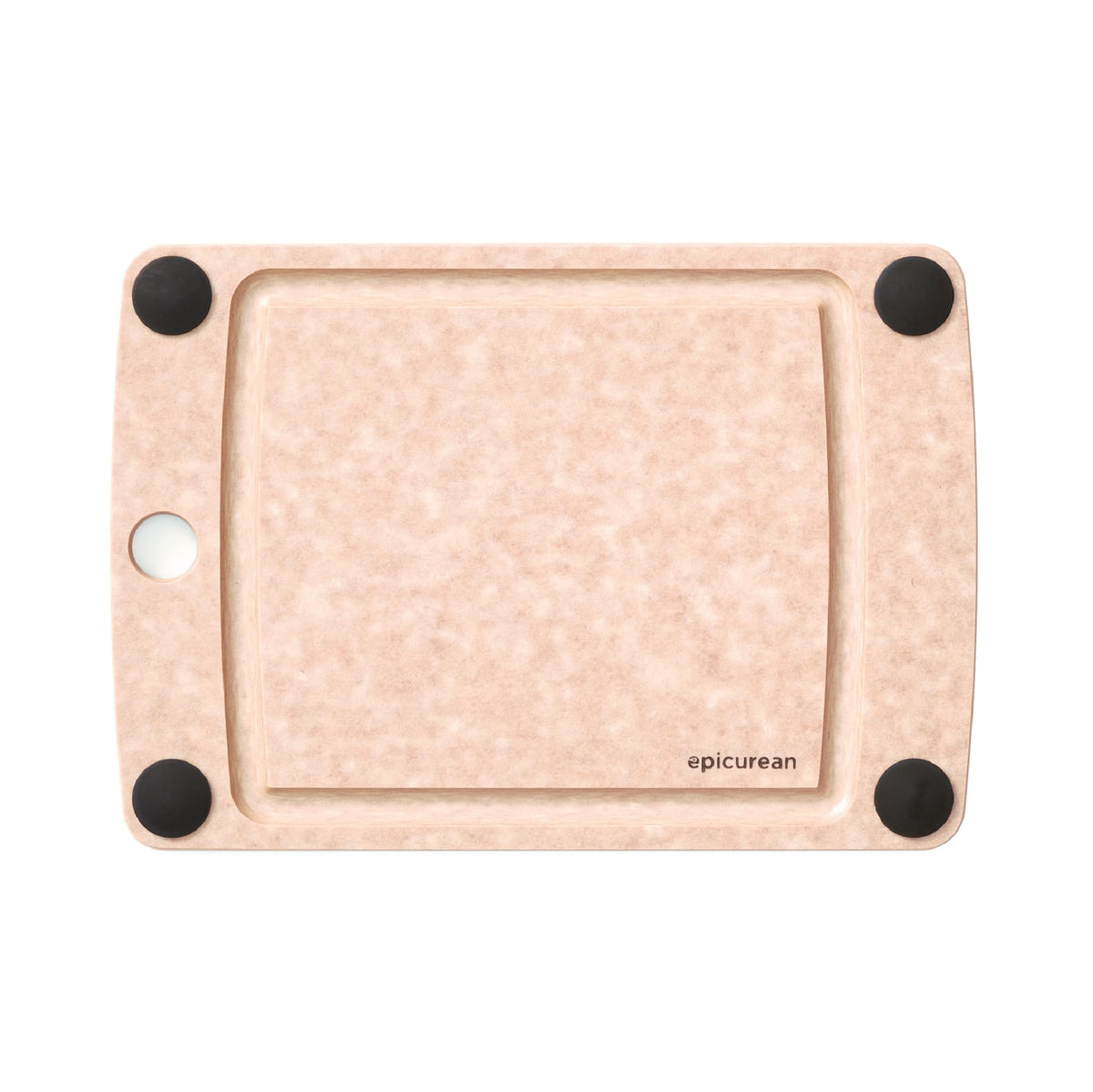 Epicurean All-In-One Cutting Board with juice groove keeps juices contained during prep.