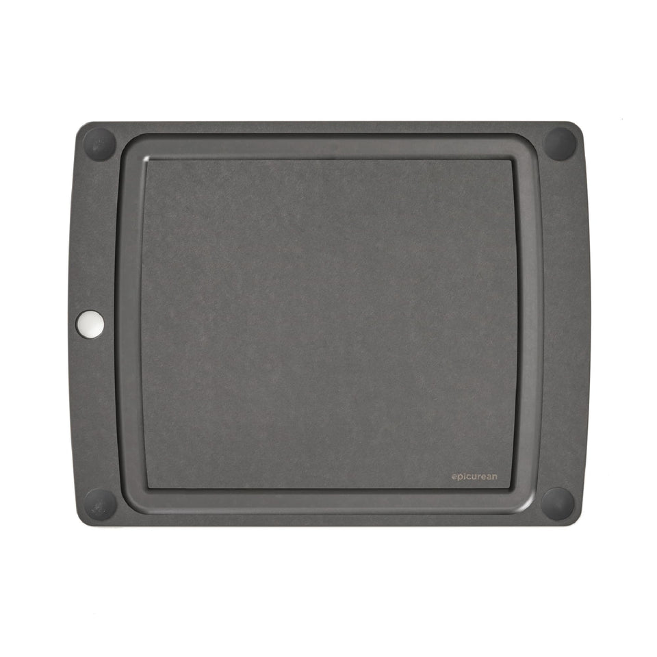 Epicurean All-In-One Cutting Board slate surface with juice groove for mess-free prep