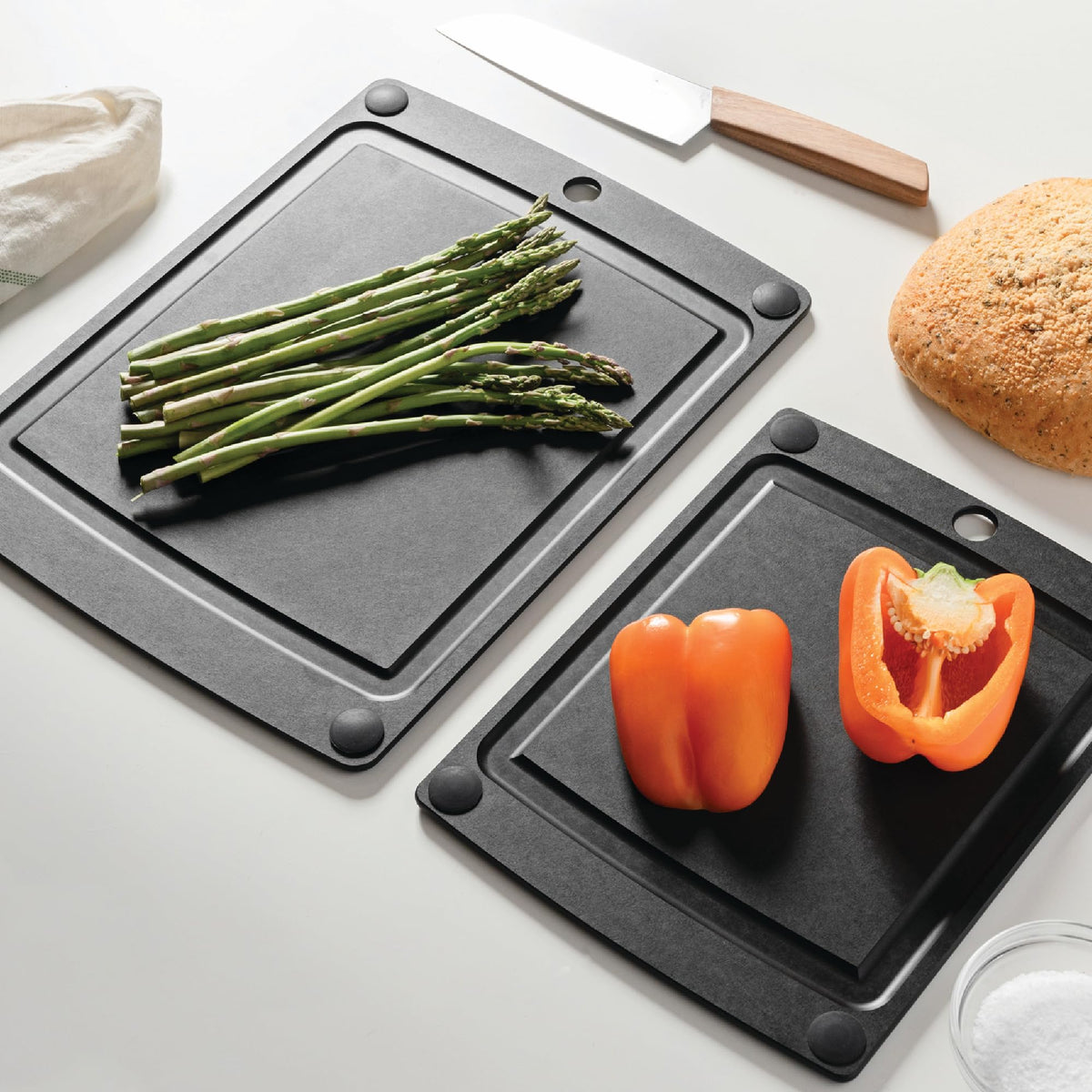 Compact 11.5 x 9 inch Epicurean board fits small kitchens