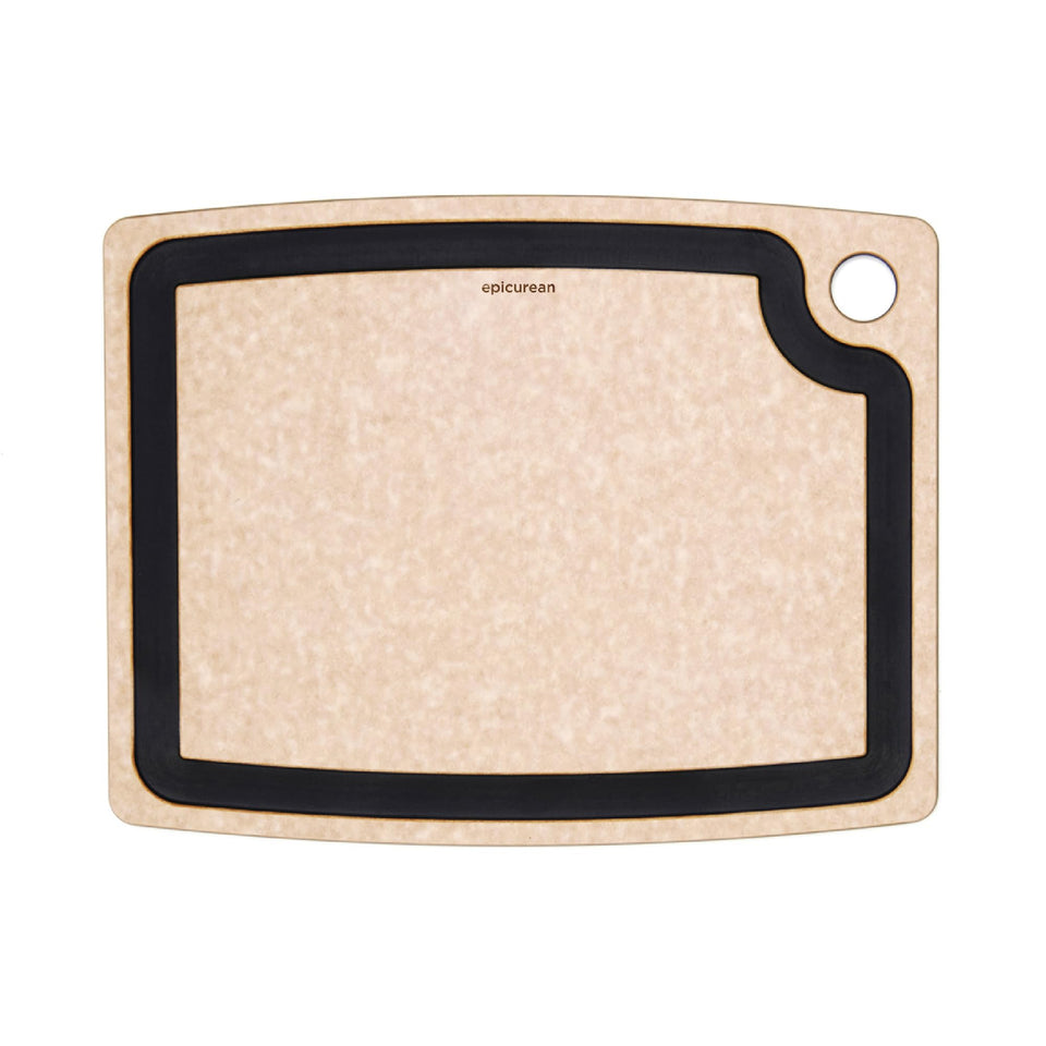 Epicurean Gourmet Series cutting board with juice groove catches liquids during chopping