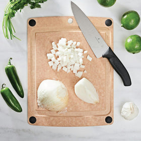 Epicurean cutting board natural Richlite surface, USA-made and knife-friendly.
