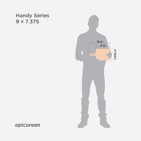 Epicurean Handy Series cutting board with thin profile and reversible sides for versatility.