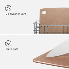Epicurean Kitchen Series Nutmeg board side view highlighting slim profile
