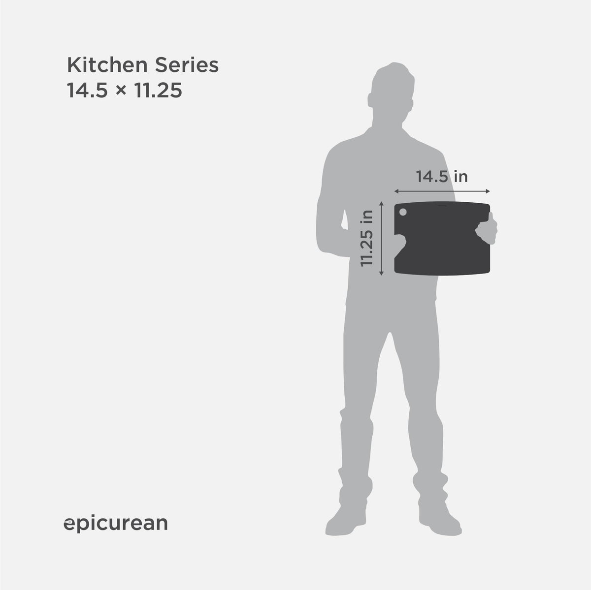 Epicurean Kitchen Series cutting board slate knife-safe surface; protects blades during prep