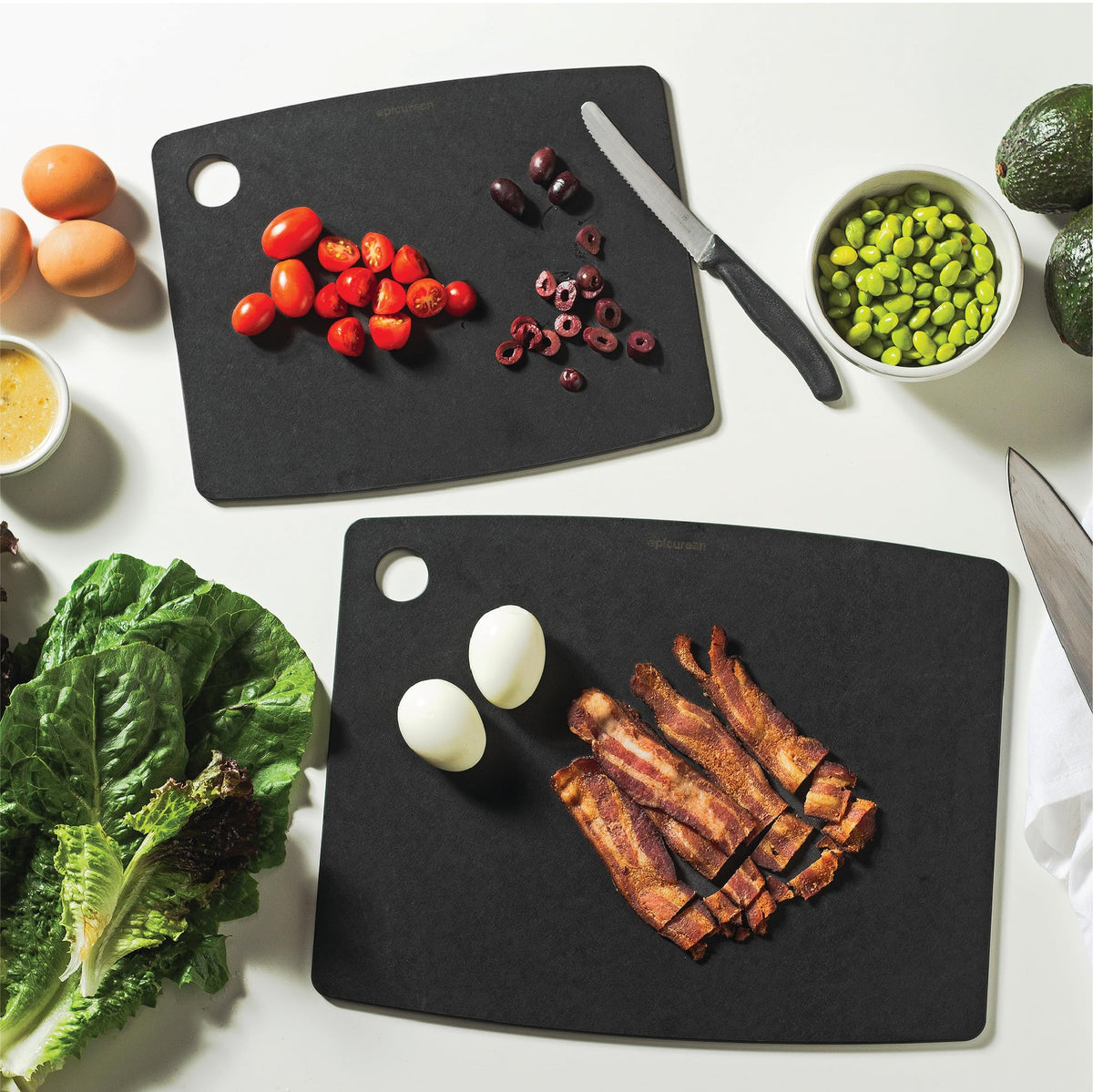 Epicurean Kitchen Series cutting board slate Made in USA stamp; quality you can trust