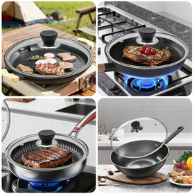 Eptcp 10 inch lid fits ovens and stovetops for versatile cooking