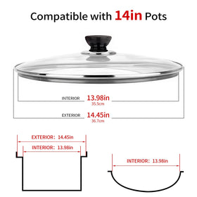 Eptcp lid with stainless steel rim seals steam and protects cookware