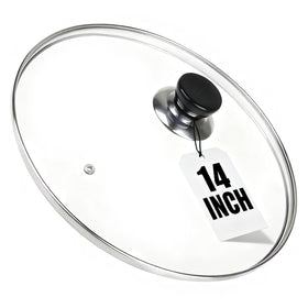 Eptcp 14 inch lid with tempered glass for clear monitoring while simmering