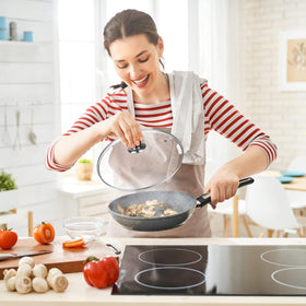 Eptcp pan lid suited for skillets, woks, and fry pans
