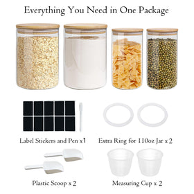 EQEY jar set ideal for spices, flour, sugar and coffee beans.