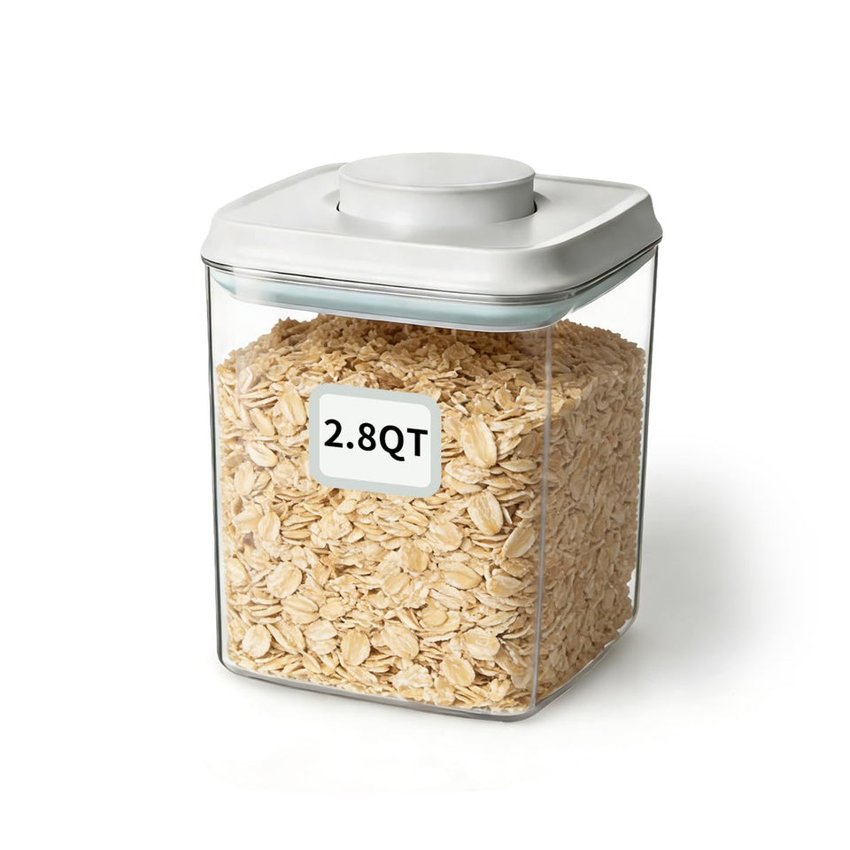 EQI airtight container with one-touch lid for effortless access and fresh contents.