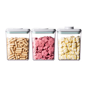 EQI Airtight 1.3 Qt containers front view keeps snacks fresh and visible
