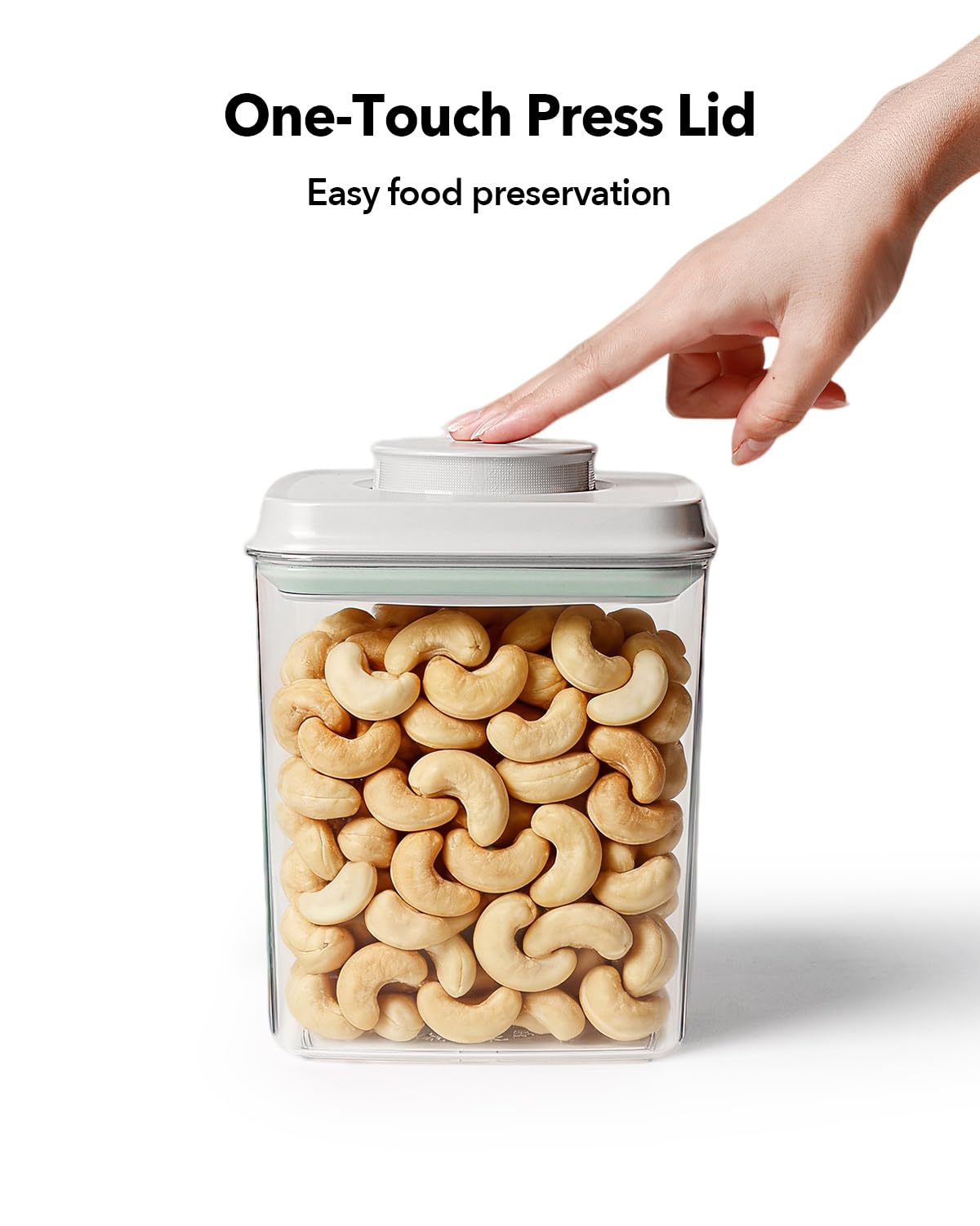 EQI stackable square design improves pantry organization and space efficiency.
