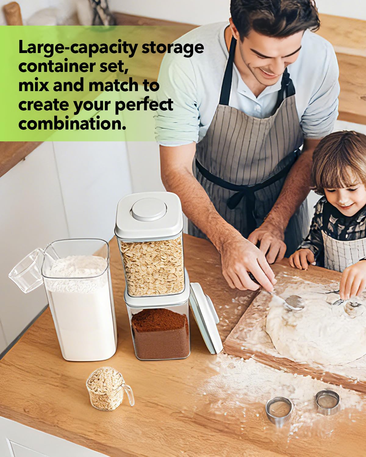 EQI transparent pantry container makes contents easy to spot at a glance