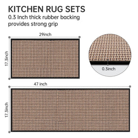 eqivei kitchen rug 29x17 for front sink with absorbent fibers.