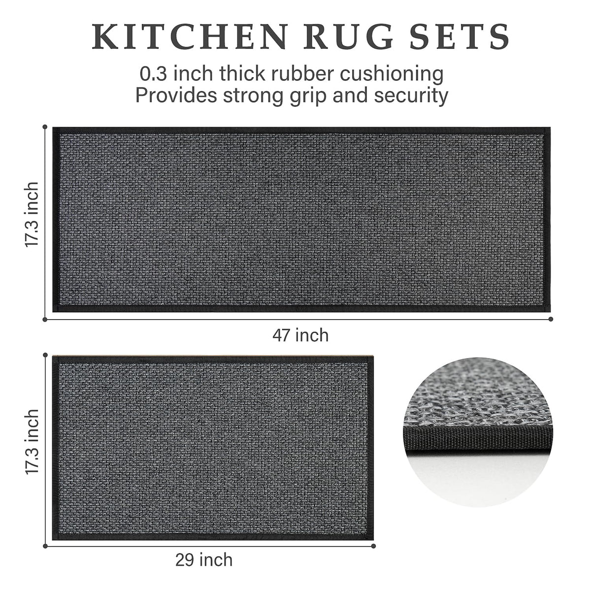 eqivei kitchen rug absorbent fiber traps spills quickly