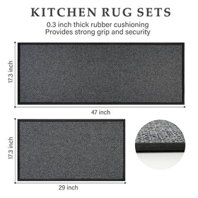 eqivei kitchen rug absorbent fiber traps spills quickly