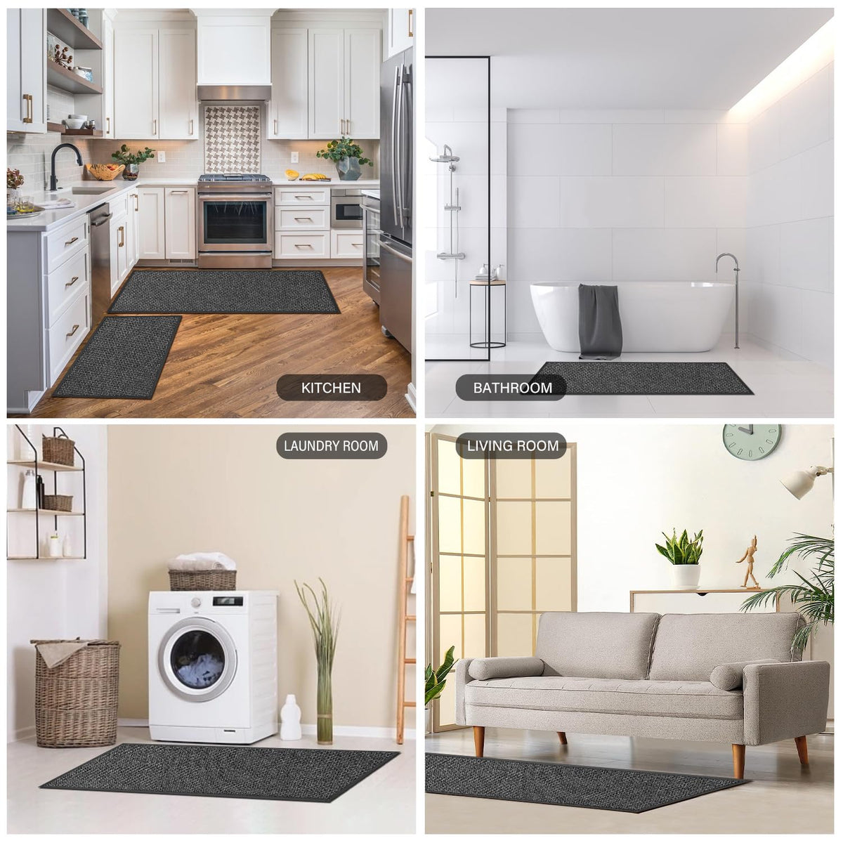 eqivei kitchen rug provides cushioned support during long cooking sessions