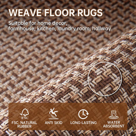 Eqivei front-of-sink mat offers cushioned comfort while cooking.