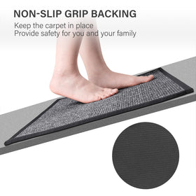 eqivei kitchen rug placed by the sink adds soft comfort while standing