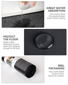 eqivei kitchen rug with waterproof backing protects floors from moisture