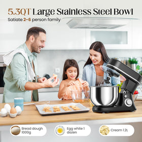 EQTLVFH 800W mixer splash-proof lid keeps batter contained