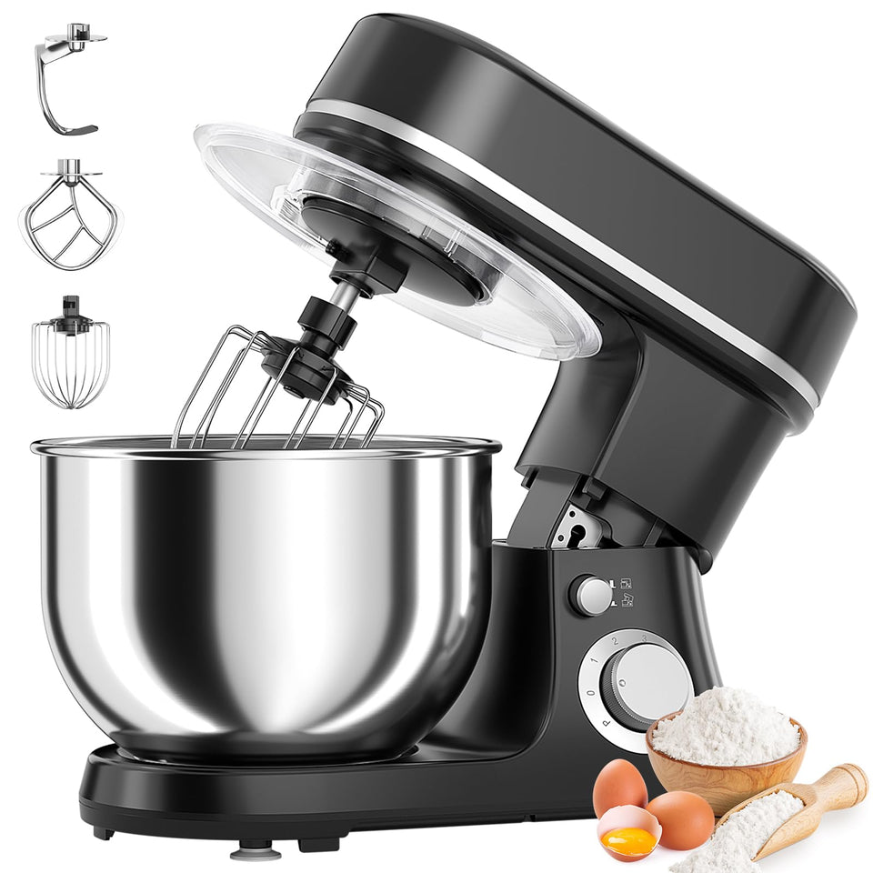 EQTLVFH 800W stand mixer with tilt-head for easy ingredient access during baking