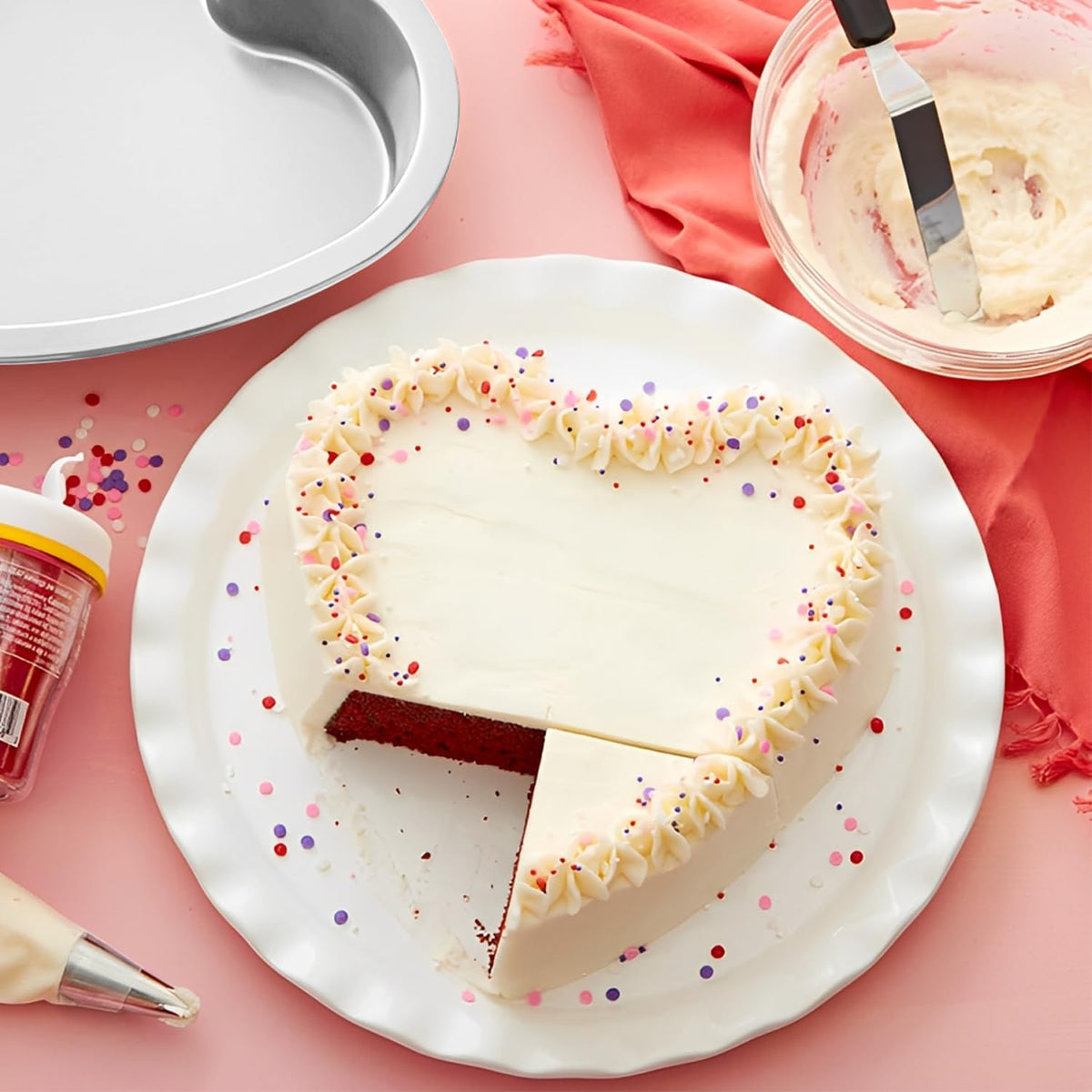 EQUNROY 3-pack heart cake pans for versatile home bakers and celebrations.
