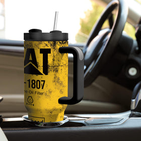 Equoza CAT 40oz tumbler on-the-go design with spill-proof lid for travel