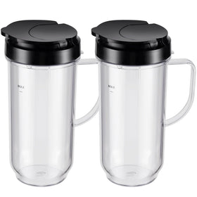 Equust 22oz tall cup with flip-top lid MB1001 for easy on-the-go blending