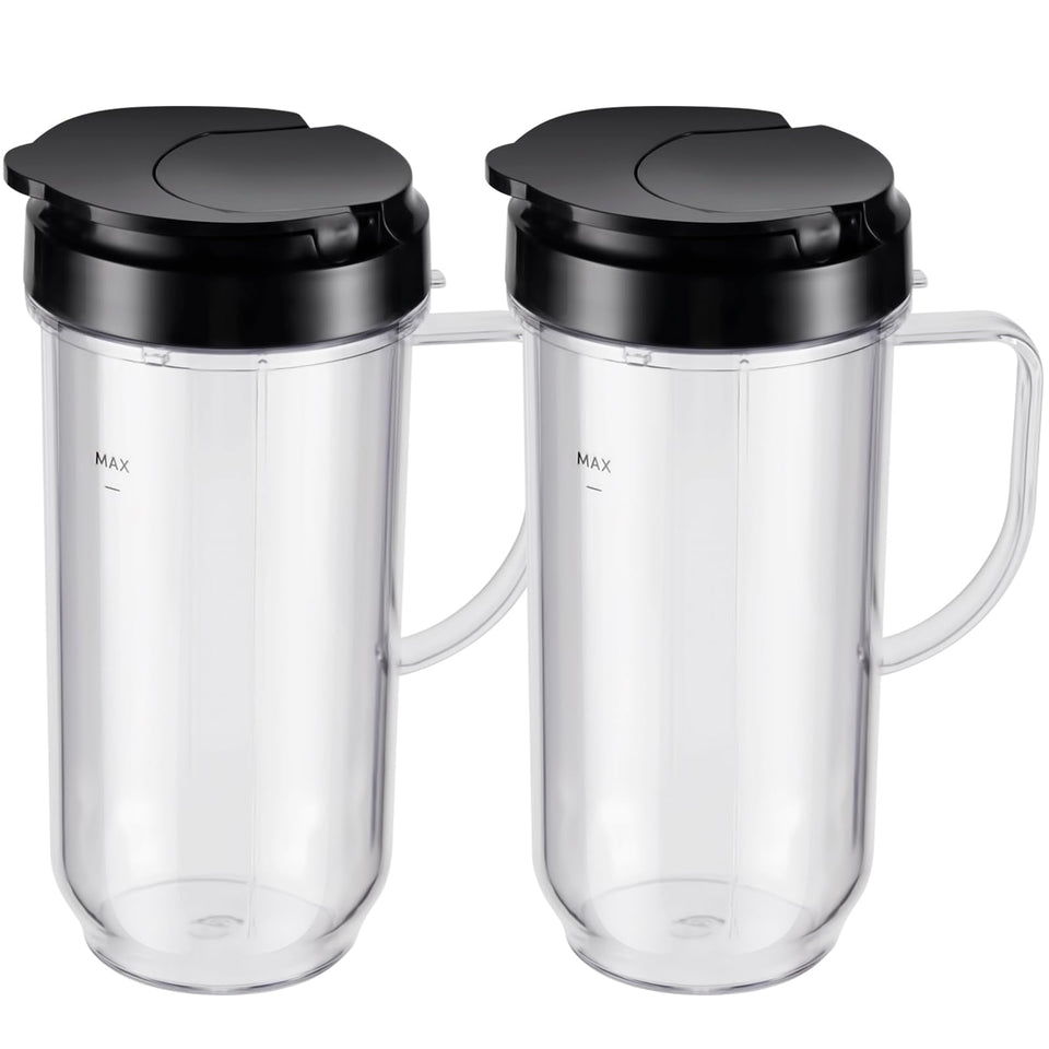 Equust 22oz tall cup with flip-top lid MB1001 for easy on-the-go blending