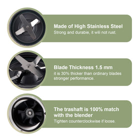 Equust blade gasket enables a secure seal for leak-free operation.