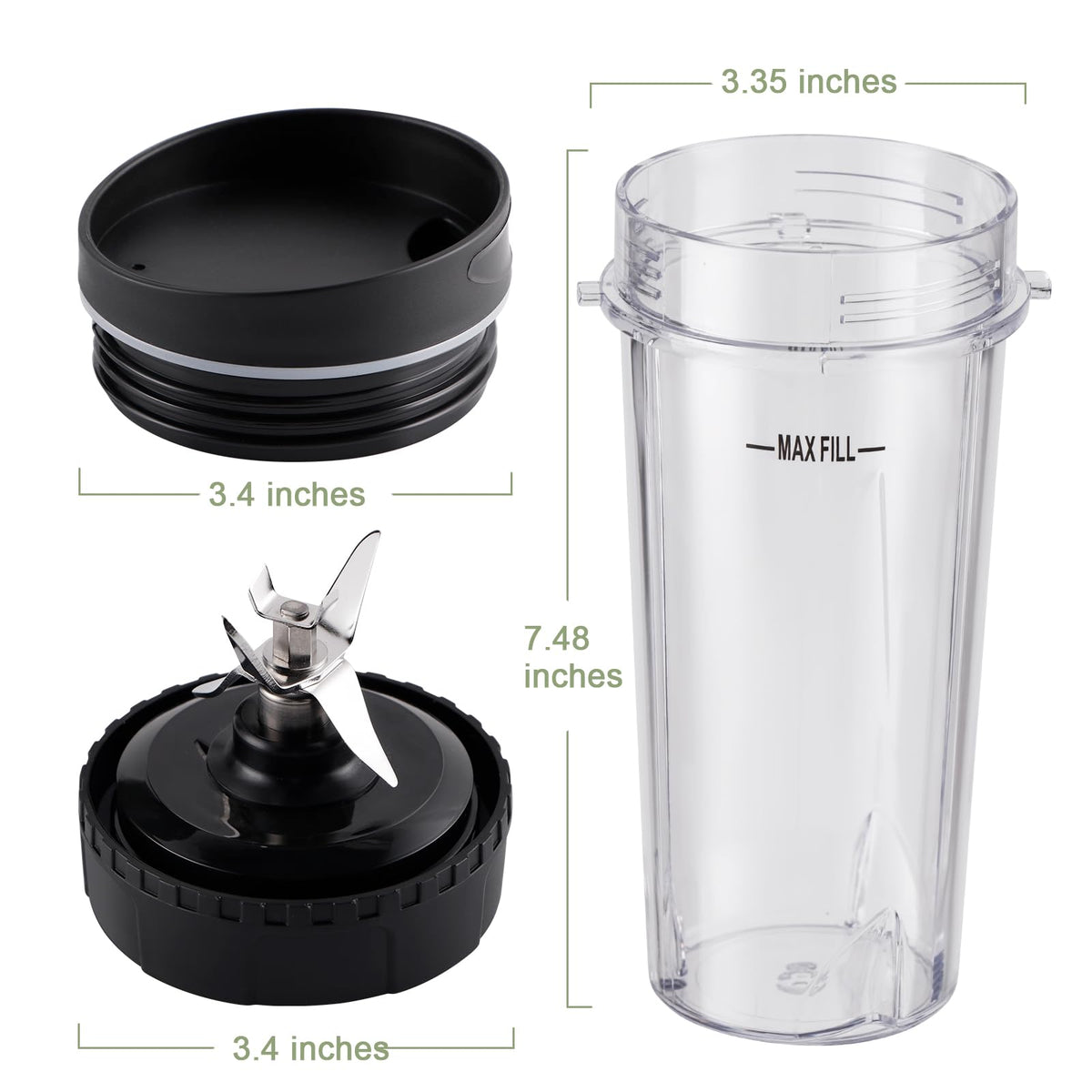 Equust Ninja-compatible cups ready for dishwasher-safe cleaning.
