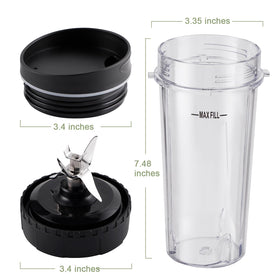 Equust Ninja-compatible cups ready for dishwasher-safe cleaning.