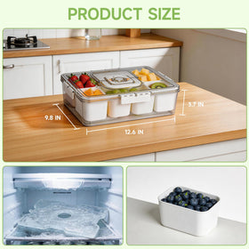 ERABAY Snackle Box 8-compartment tray keeps snacks organized.