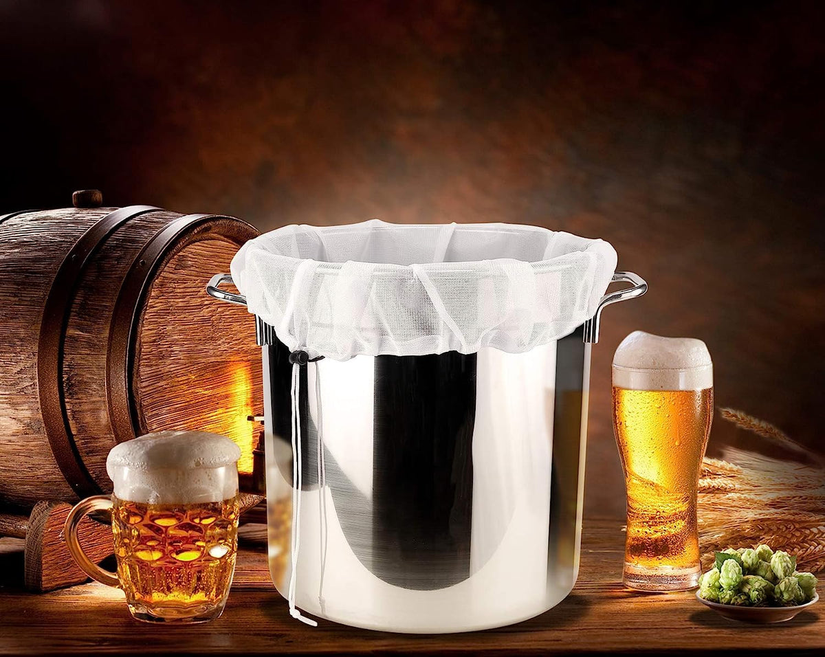 Eraturalky double-stitched brew bag prevents grain leakage during handling.