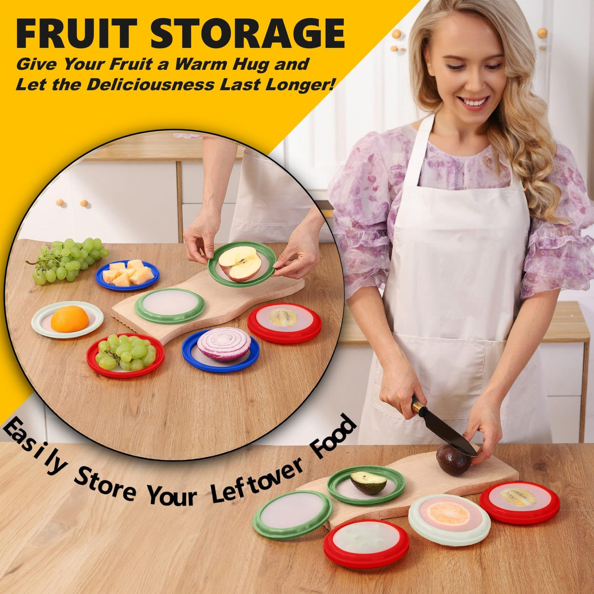 Erehere onion keeper with color-block design prevents spoilage