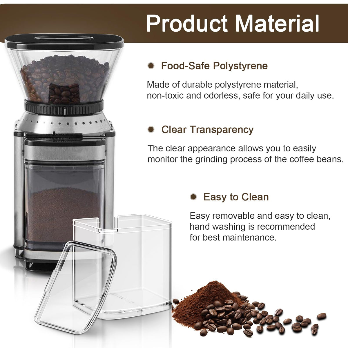 ERETOW DBM-8GC grind chamber for DBM-8P1 burr grinder fits securely.