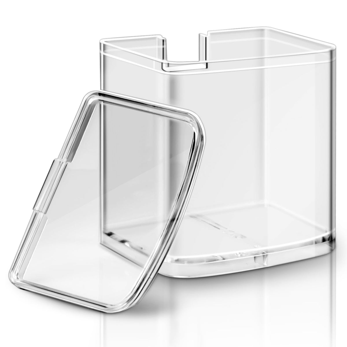 ERETOW DBM-8GC grind chamber with lid keeps grounds fresh.