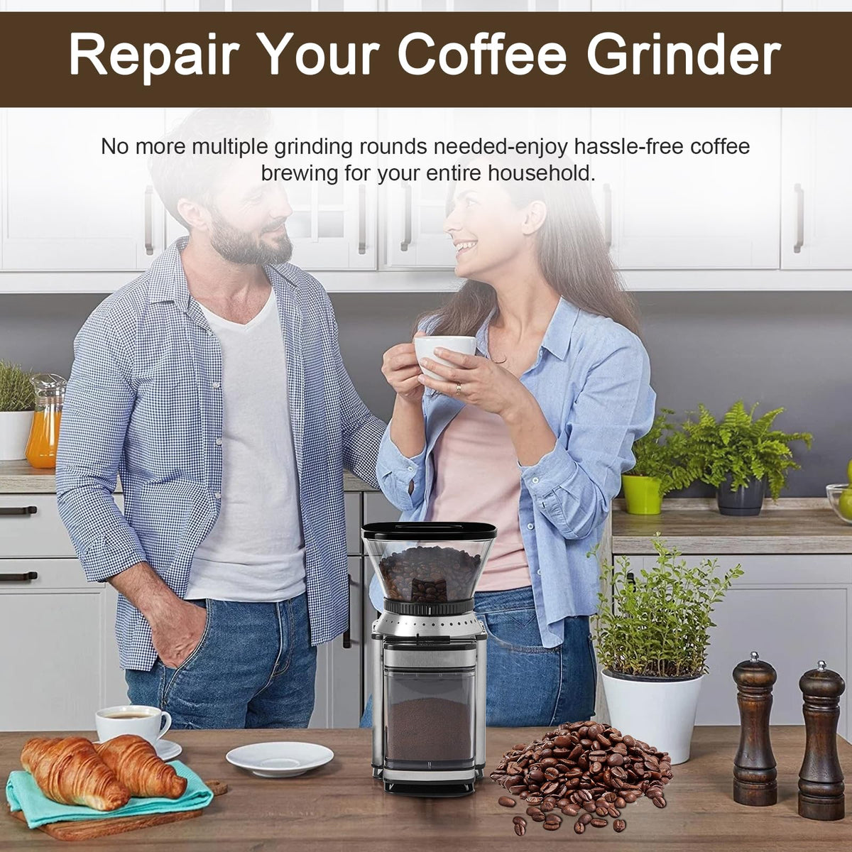 ERETOW grind chamber stores grounds for up to 32 cups.