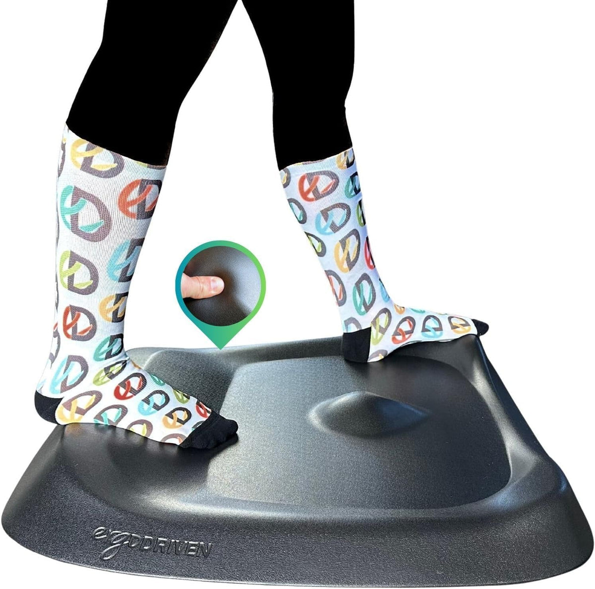 Ergodriven Topo front view showing premium anti-fatigue mat